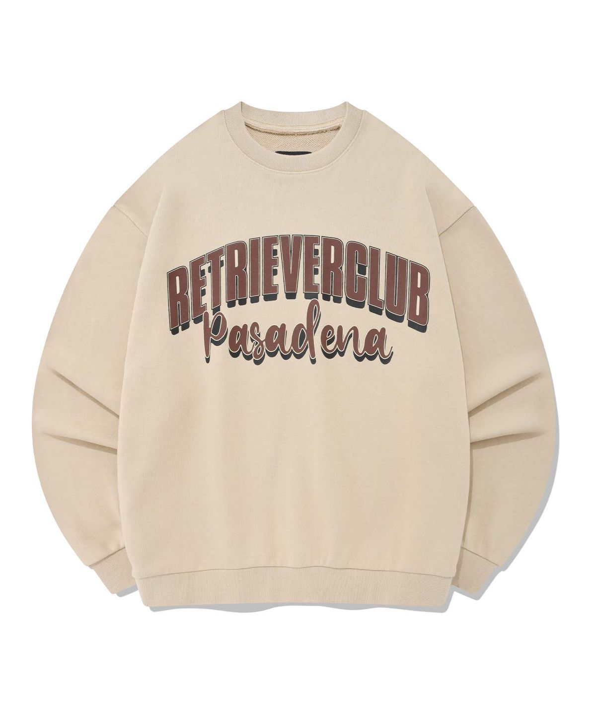 리트리버클럽(RETRIEVER CLUB) PASADENA UNIVERSITY CREWNECK [BEIGE]