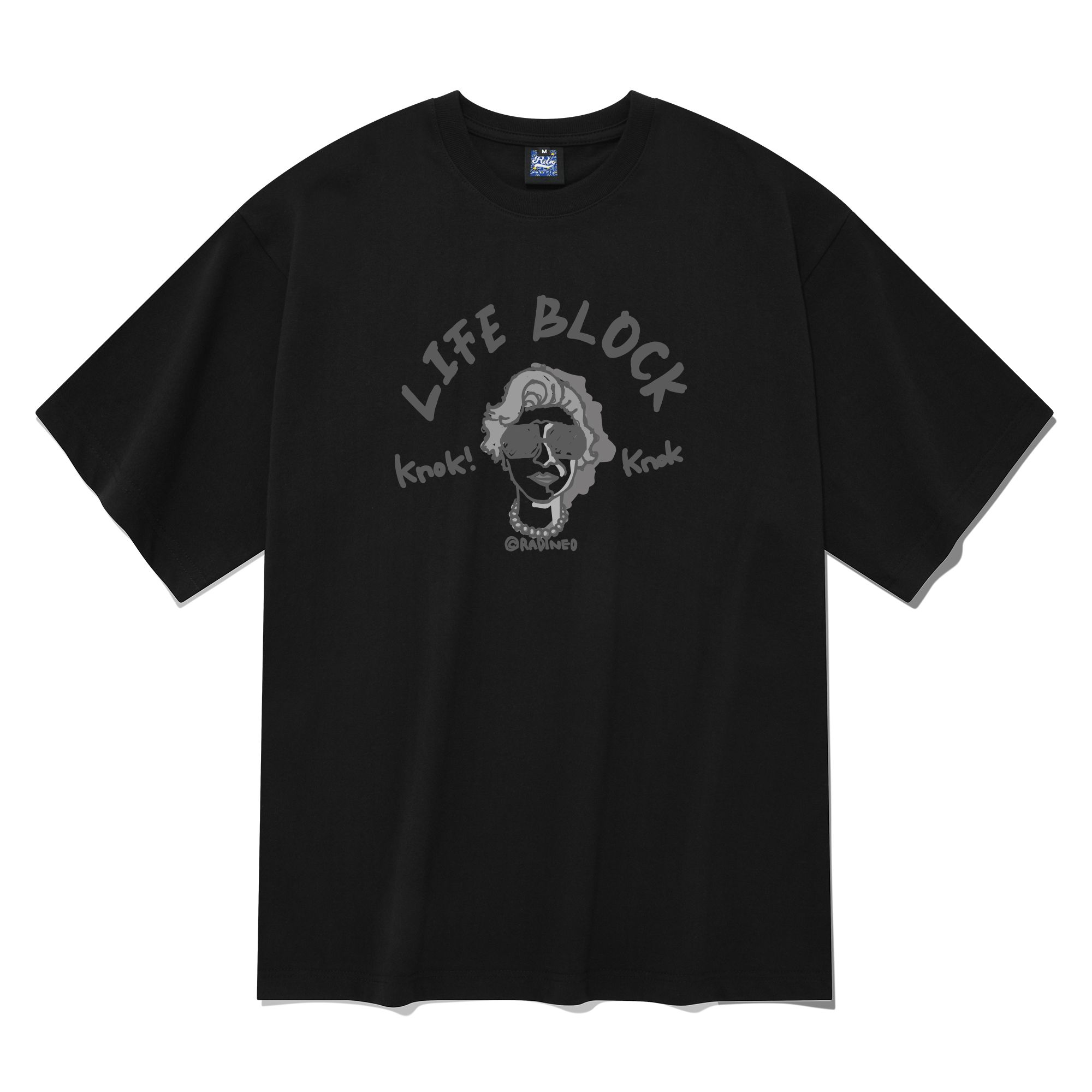 [RADINEO]★ 韓国人気★LIFE BLOCK T-SHIRTS MUSINSA | RADINEO Life Block Short-Sleeved T-Shirt Black