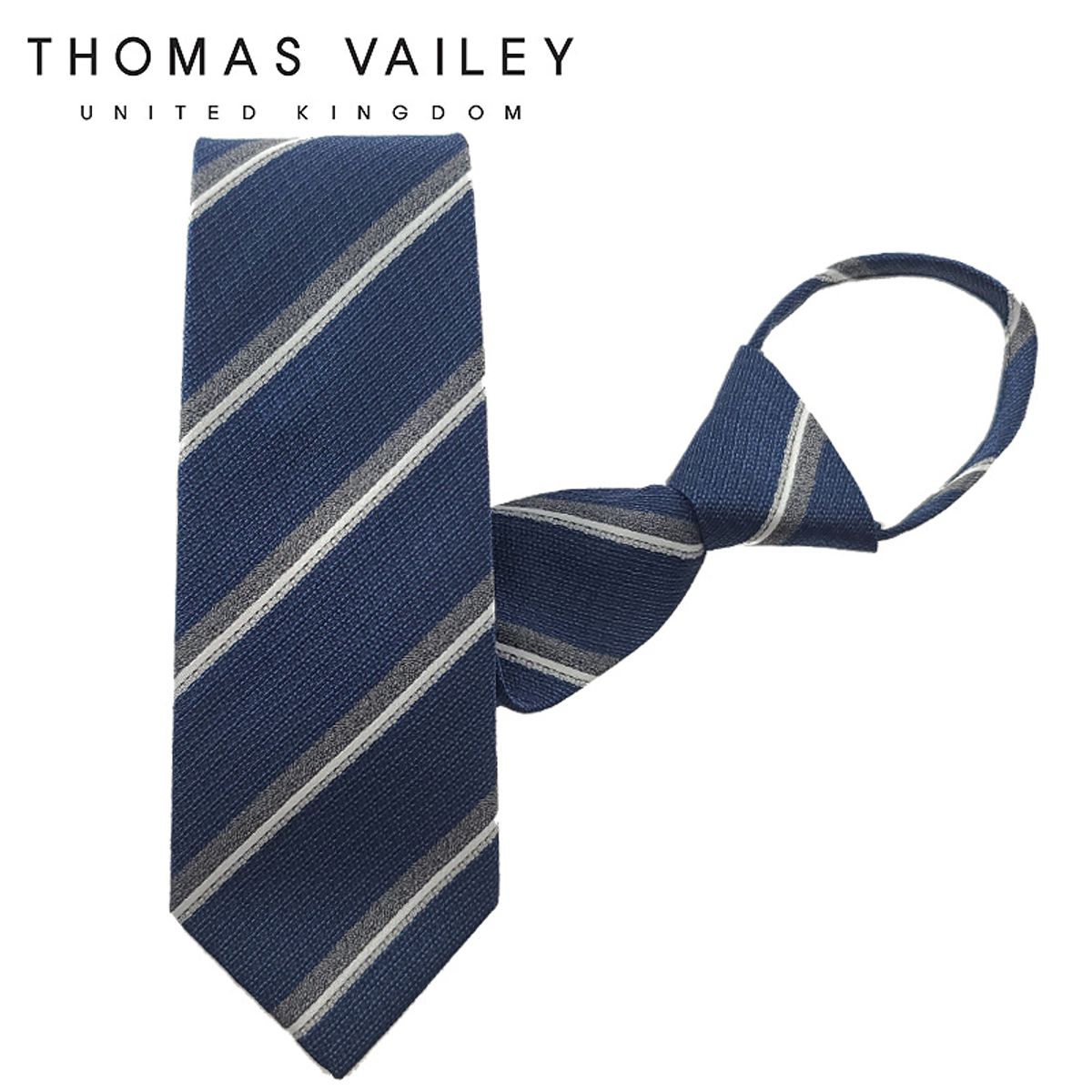 토마스 베일리(THOMAS VAILEY) 자동/지퍼넥타이-헨리 네이비 7.5cm