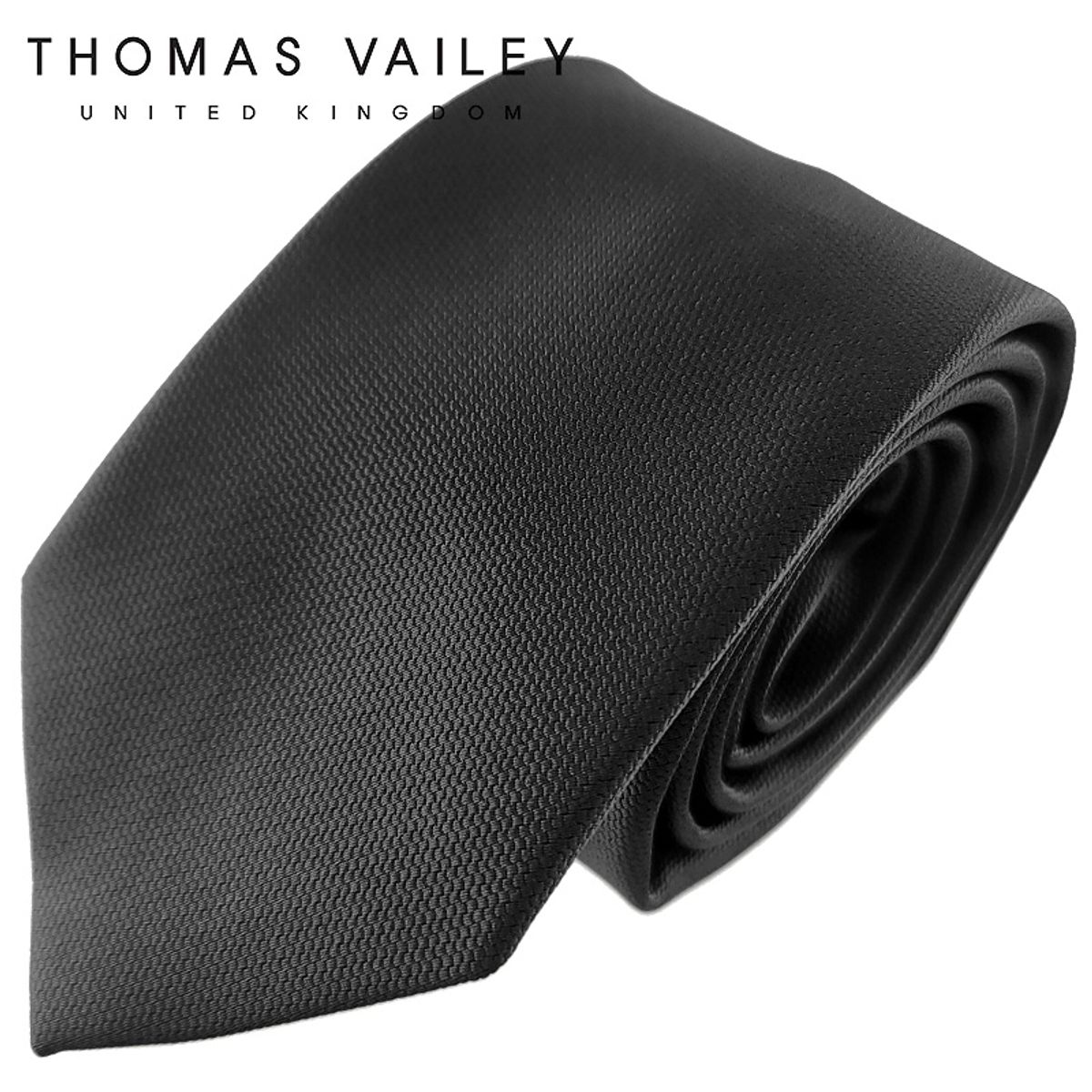토마스 베일리(THOMAS VAILEY) 패션넥타이-에스프레소 블랙 7cm