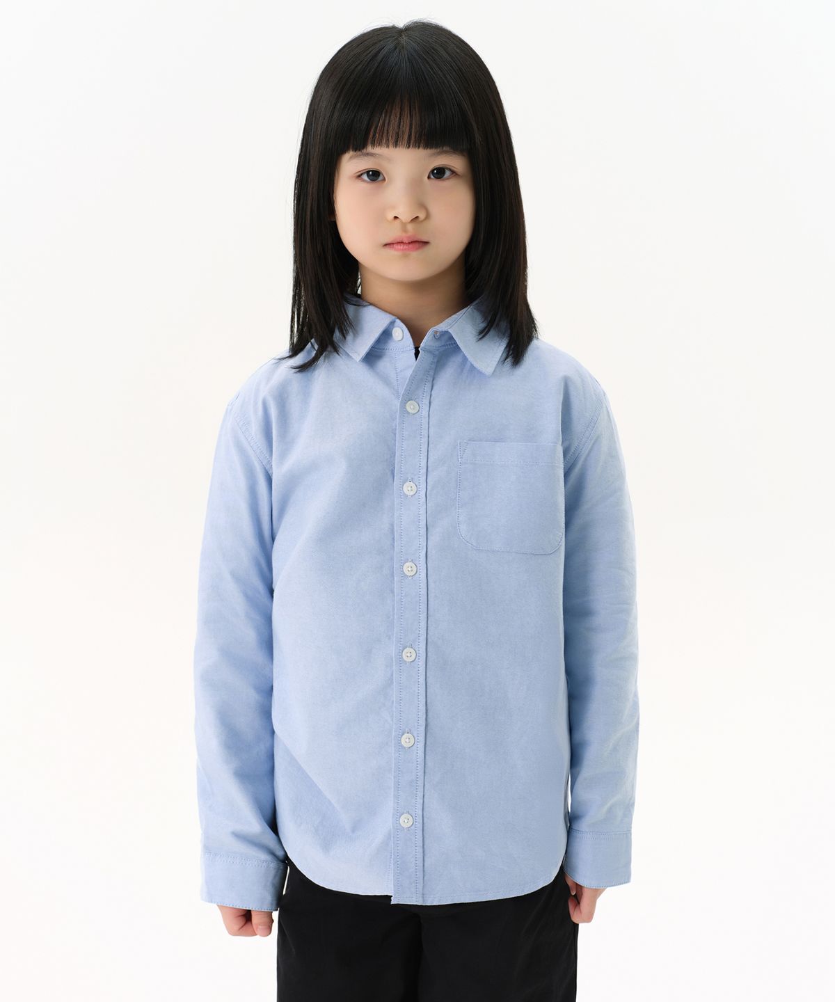 무신사 스탠다드 키즈(MUSINSA STANDARD KIDS) 릴렉스드 옥스포드 셔츠 [블루]