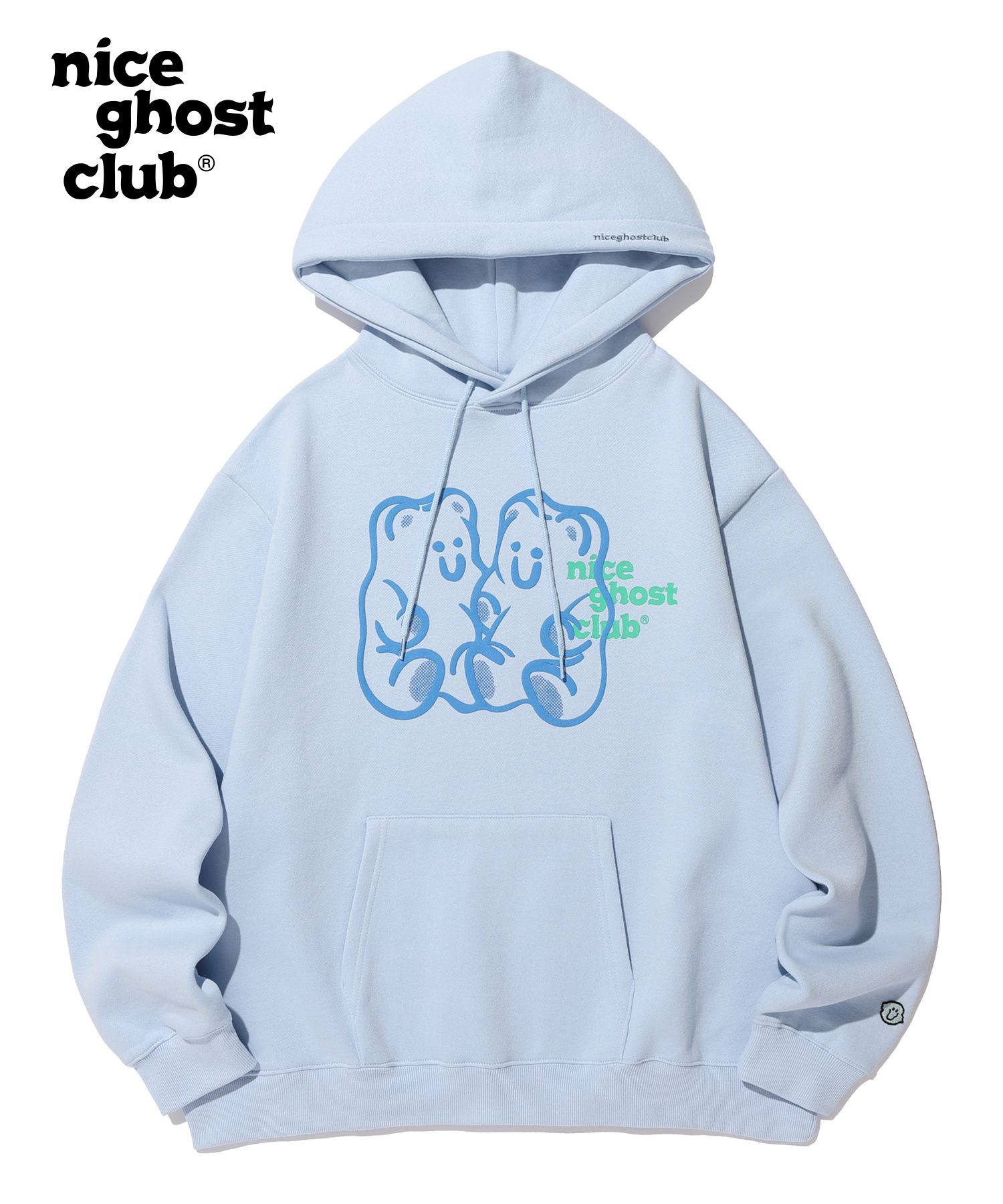 MUSINSA | NICE GHOST CLUB GUMMY BEAR & LOGO HOODIE_GREEN