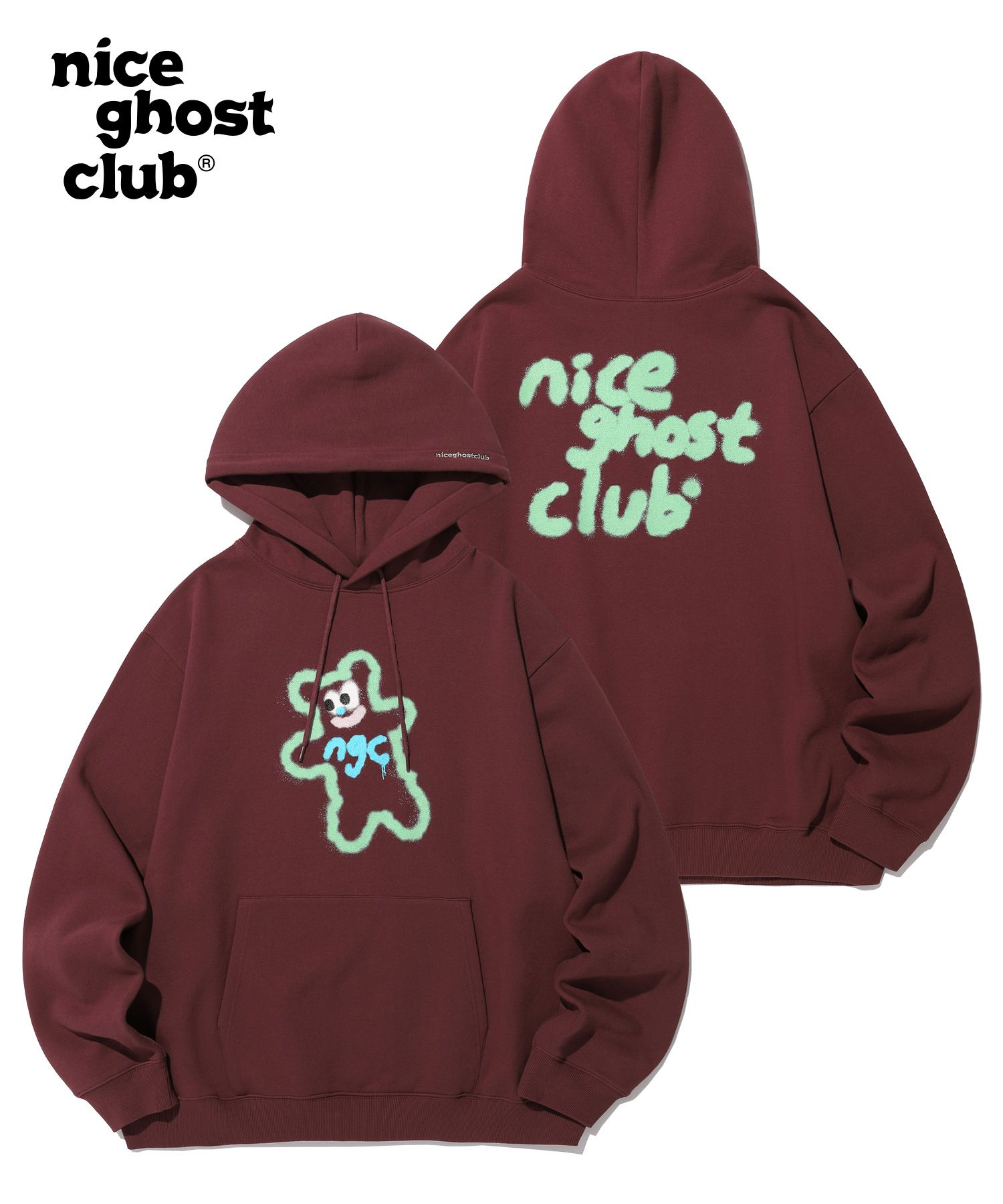 ★Nice Ghost Club★SPARY ANIME HOODIE spray anime hoodie[charcoal] - niceghostclub