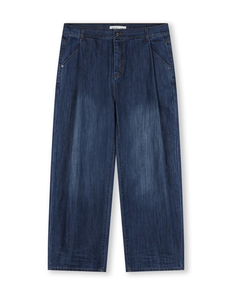 DEEP ONE TUCK FADED JEANS MEDIUM WASHED