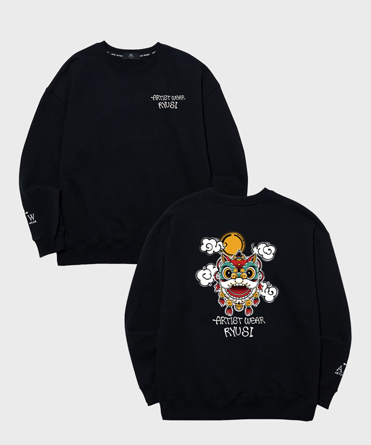 아티스트웨어(ARTISTWEAR) [ATW X 류시 ] 해태 맨투맨 BK