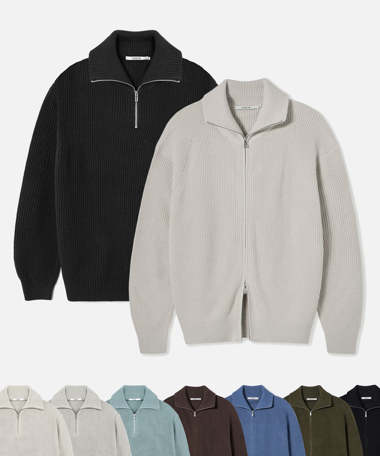 MUSINSA | KIIMUIR [Half-zip OR full-zip] Washable hachi zip