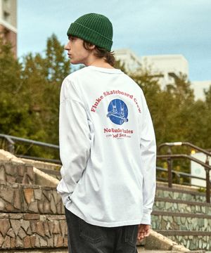 노룰 피그먼트 긴팔 티셔츠 화이트 FLT708