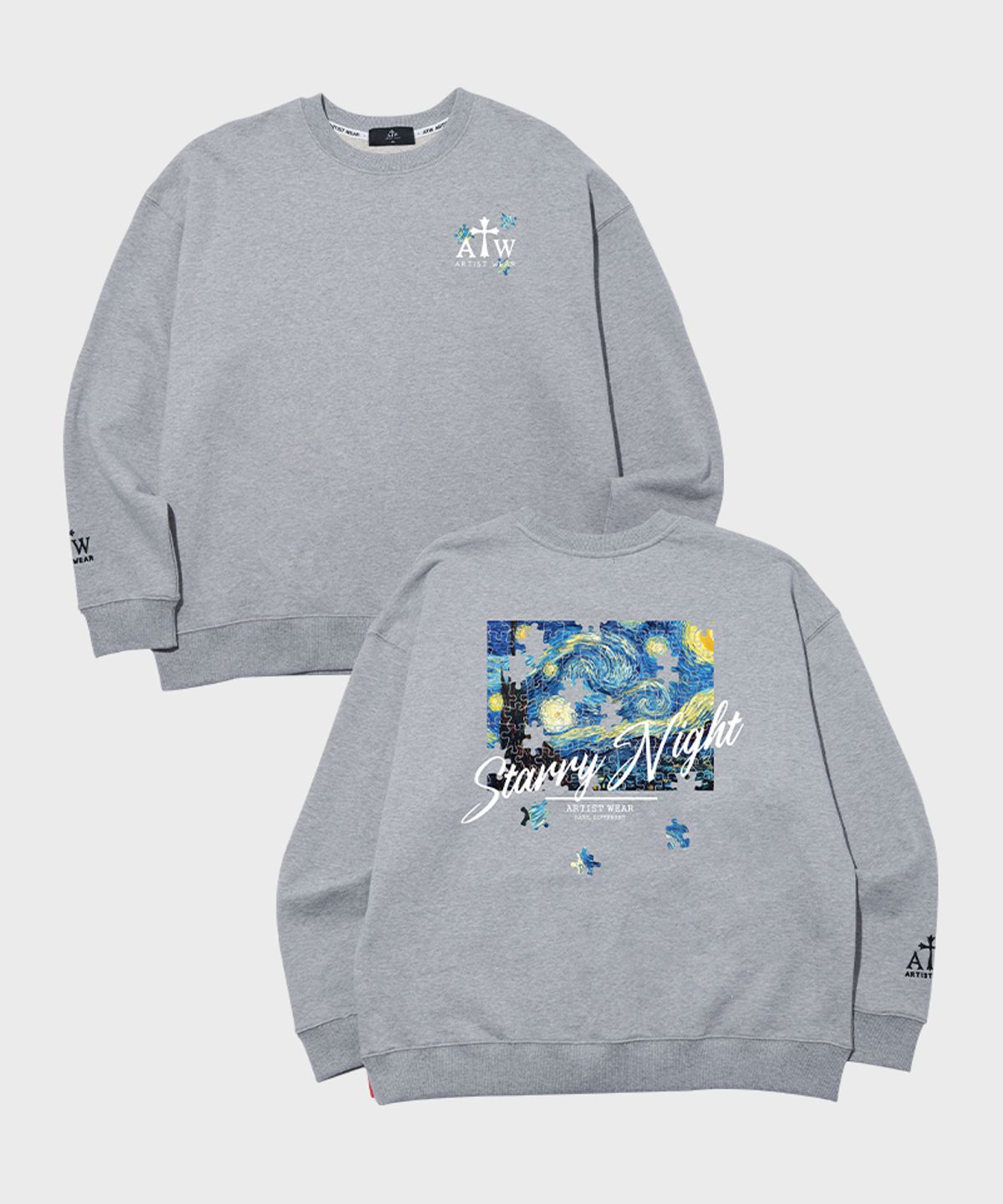 아티스트웨어(ARTISTWEAR) [ATW] 별이빛나는밤 맨투맨   GY