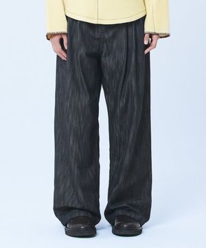 Vertical Slap Denim Pants - INDIGO