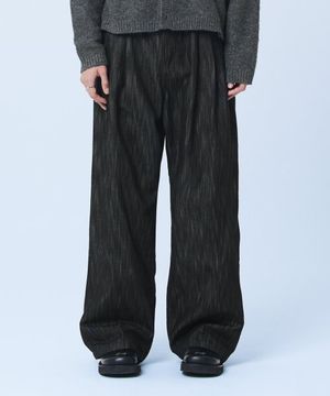 Vertical Slap Denim Pants - BLACK