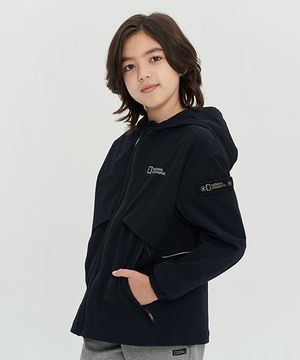 K223UFT810 키즈 우븐 트레이닝 풀집업 CARBON BLACK