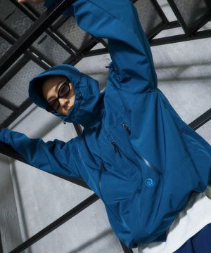 3 레이어 써밋 후드 윈드 브레이커 사파이어 블루