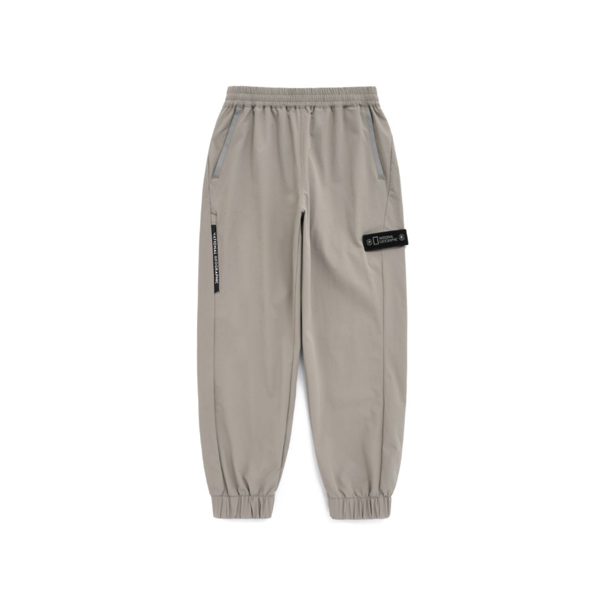 내셔널지오그래픽 키즈(NATIONAL GEOGRAPHIC KIDS) K223UPT810 키즈 우븐 트레이닝 조거 팬츠 GRAY BEIGE