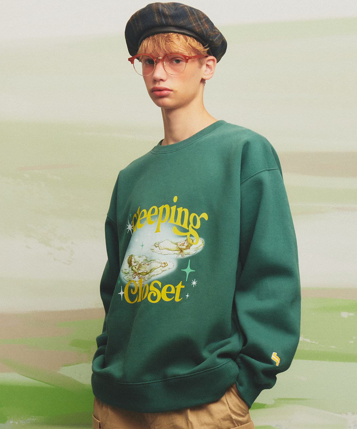 메인부스(MAINBOOTH) Nighty Night Sweatshirt(VINTAGE KHAKI)