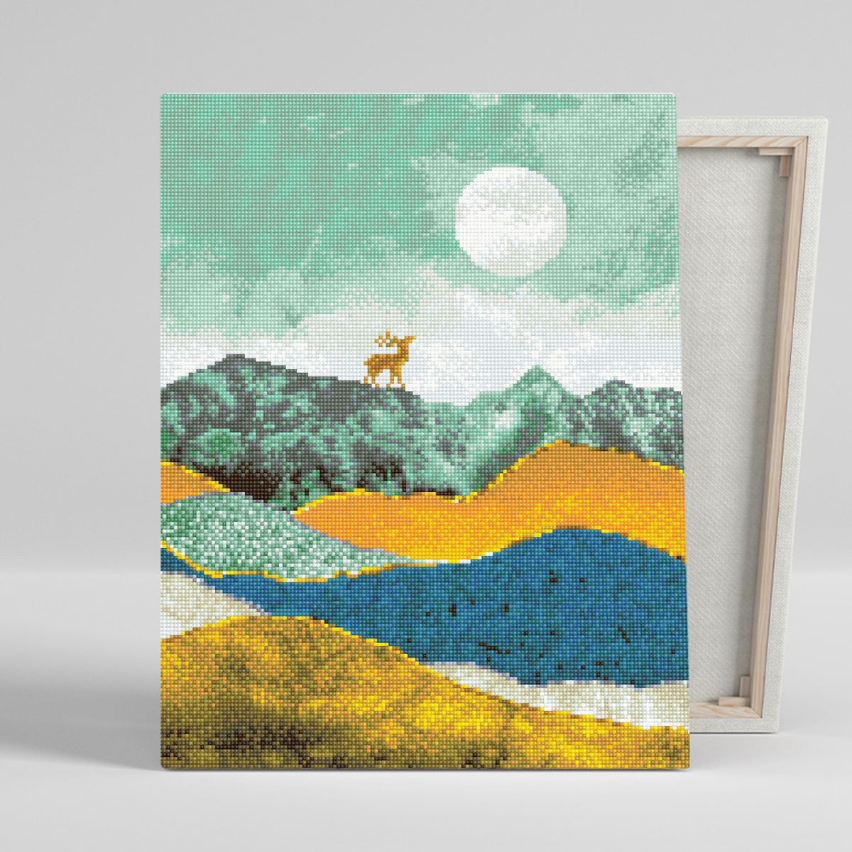 아이러브페인팅(ILOVEPAINTING) DIY캔버스형 보석십자수 40x50cm 행복을 부르는 사슴