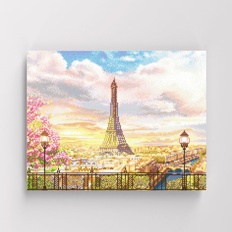 DIY캔버스형 보석십자수 40x50cm 에펠탑의 로망