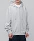 엑스트라 오버사이즈 후디드 스웨트 집업 [멜란지 라이트 그레이]