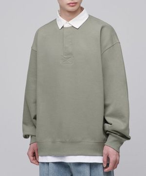오버사이즈 럭비 스웨트셔츠 [피스타치오]