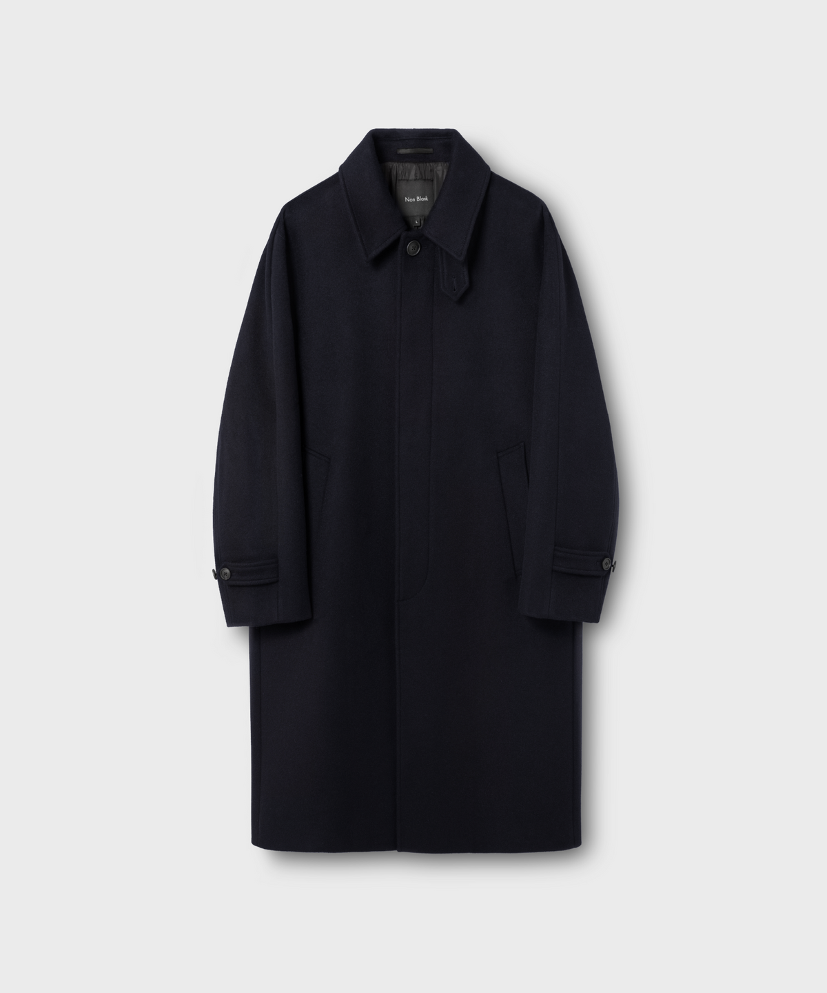 넌블랭크(NONBLANK) 발마칸 코트_DARK NAVY