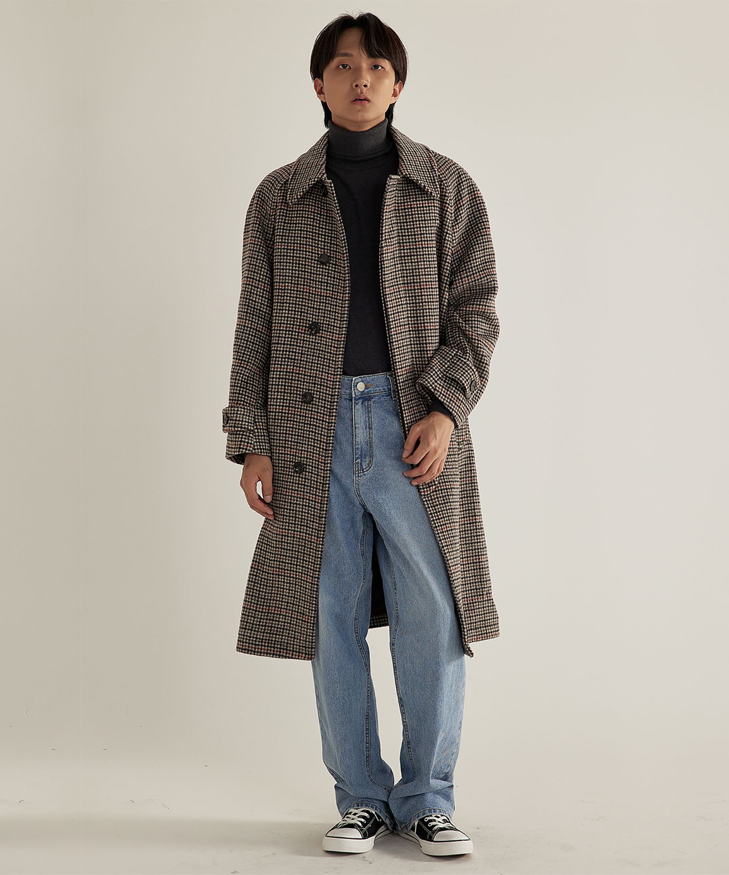 MUSINSA | TRADCLUB Kensington Check Wool Over Balmacaan Coat