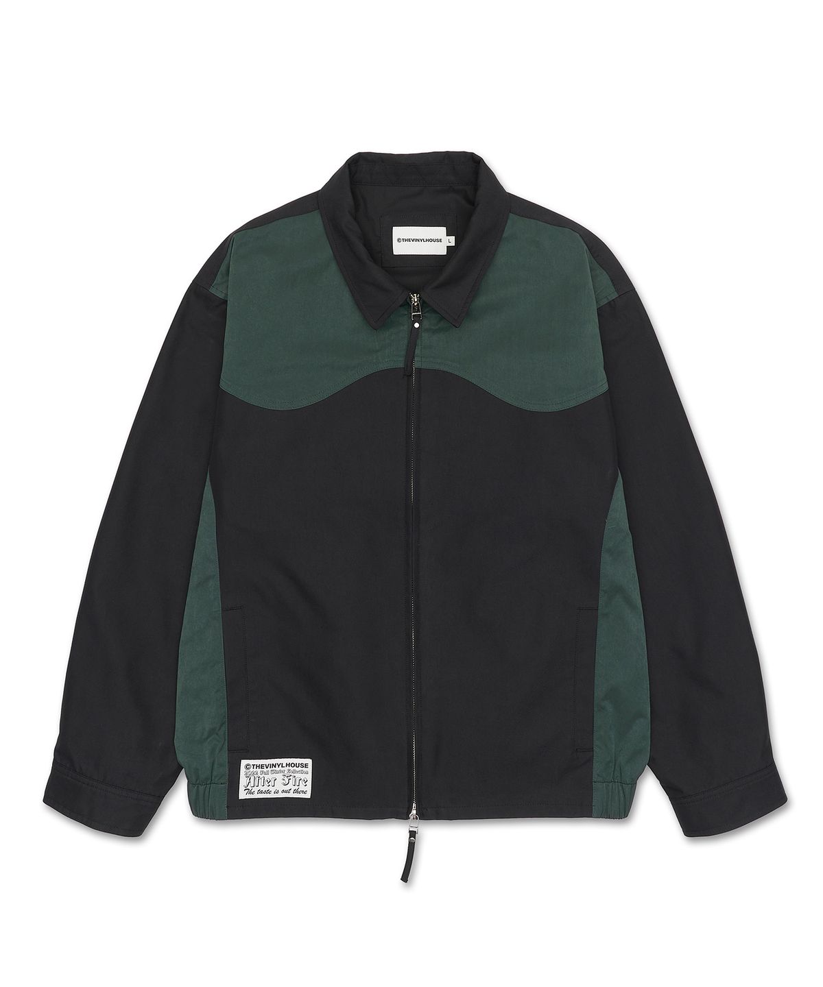 더바이닐하우스(THEVINYLHOUSE) PANELED BLOUSON BLACK (VH2CWUB933A)