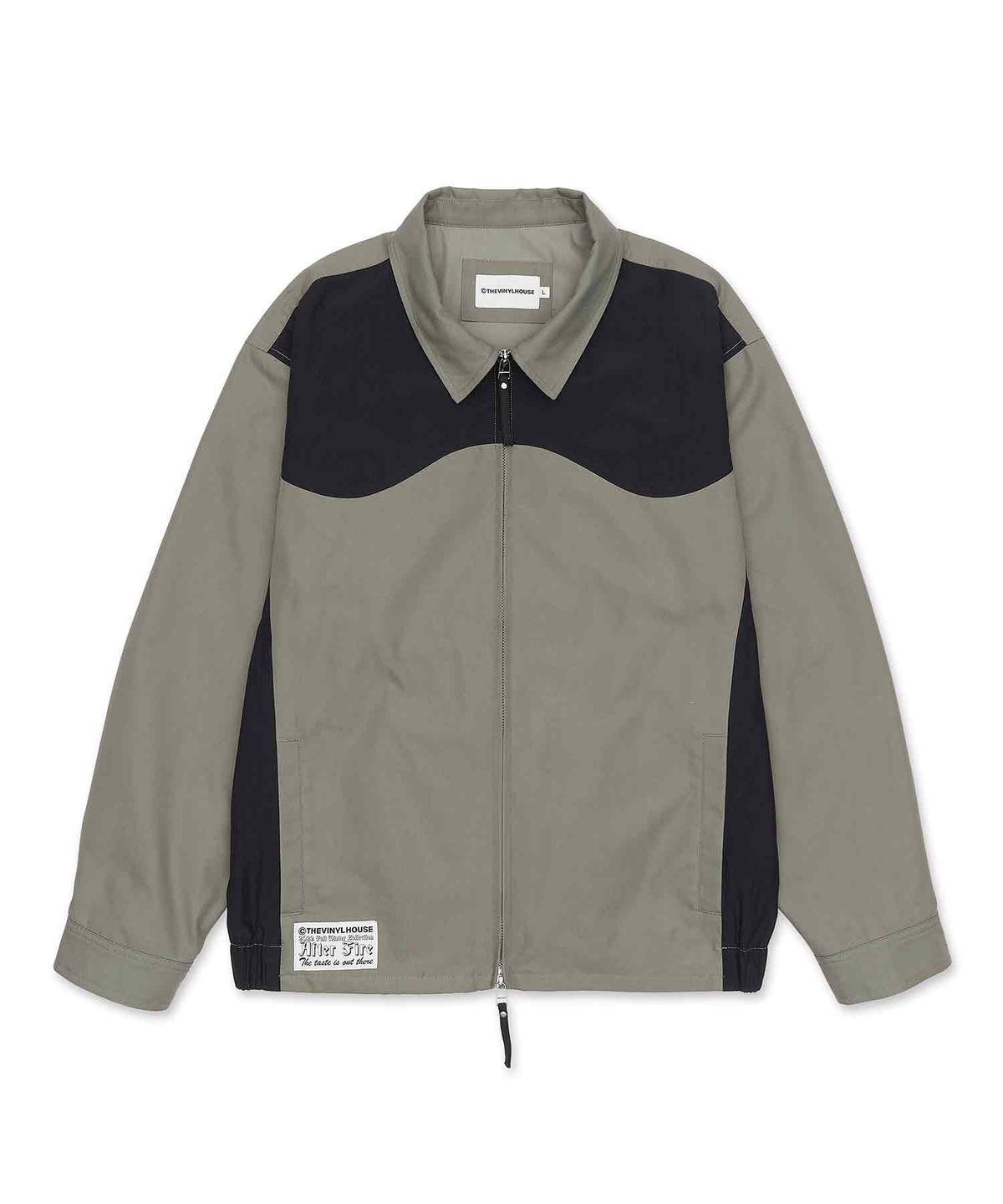 더바이닐하우스(THEVINYLHOUSE) PANELED BLOUSON KHAKI (VH2CWUB933A)