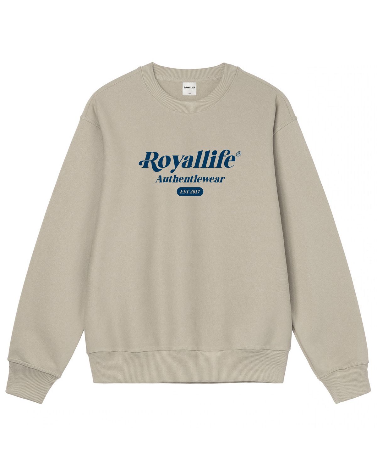 로얄라이프(ROYALLIFE) RLCN1007 뉴 어센틱 로고 기모 맨투맨 - 윌로우