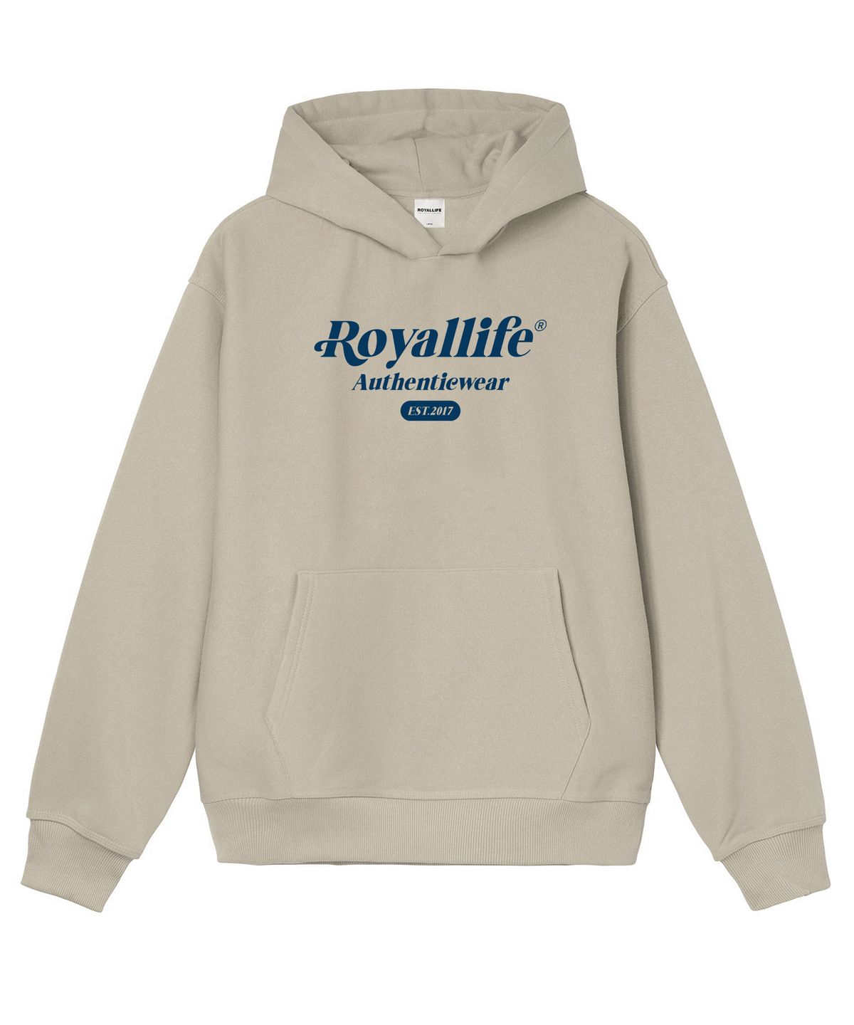 로얄라이프(ROYALLIFE) RLPH1007 뉴 어센틱 로고 기모 후드티 - 윌로우