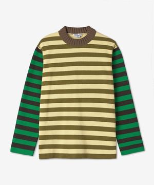 블록 라운드 넥 니트 - 올리오:바나나 / CRTWMTOP0017134