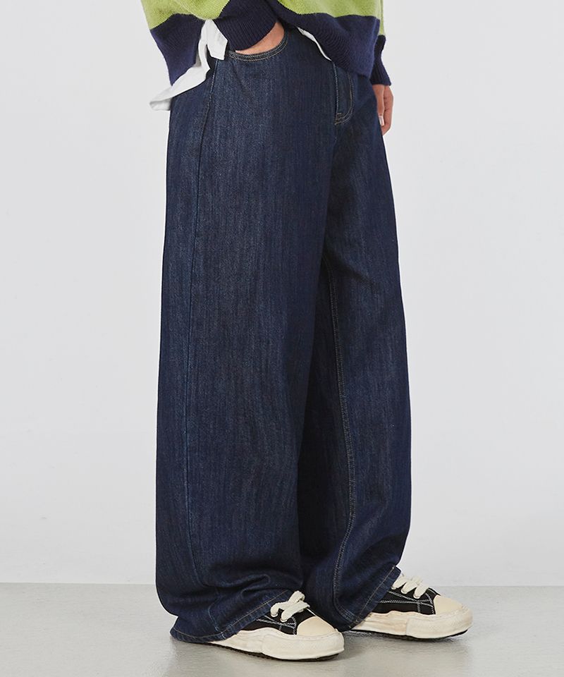 MUSINSA公式 | GLW イージーワイドデニムパンツブルーインディゴ