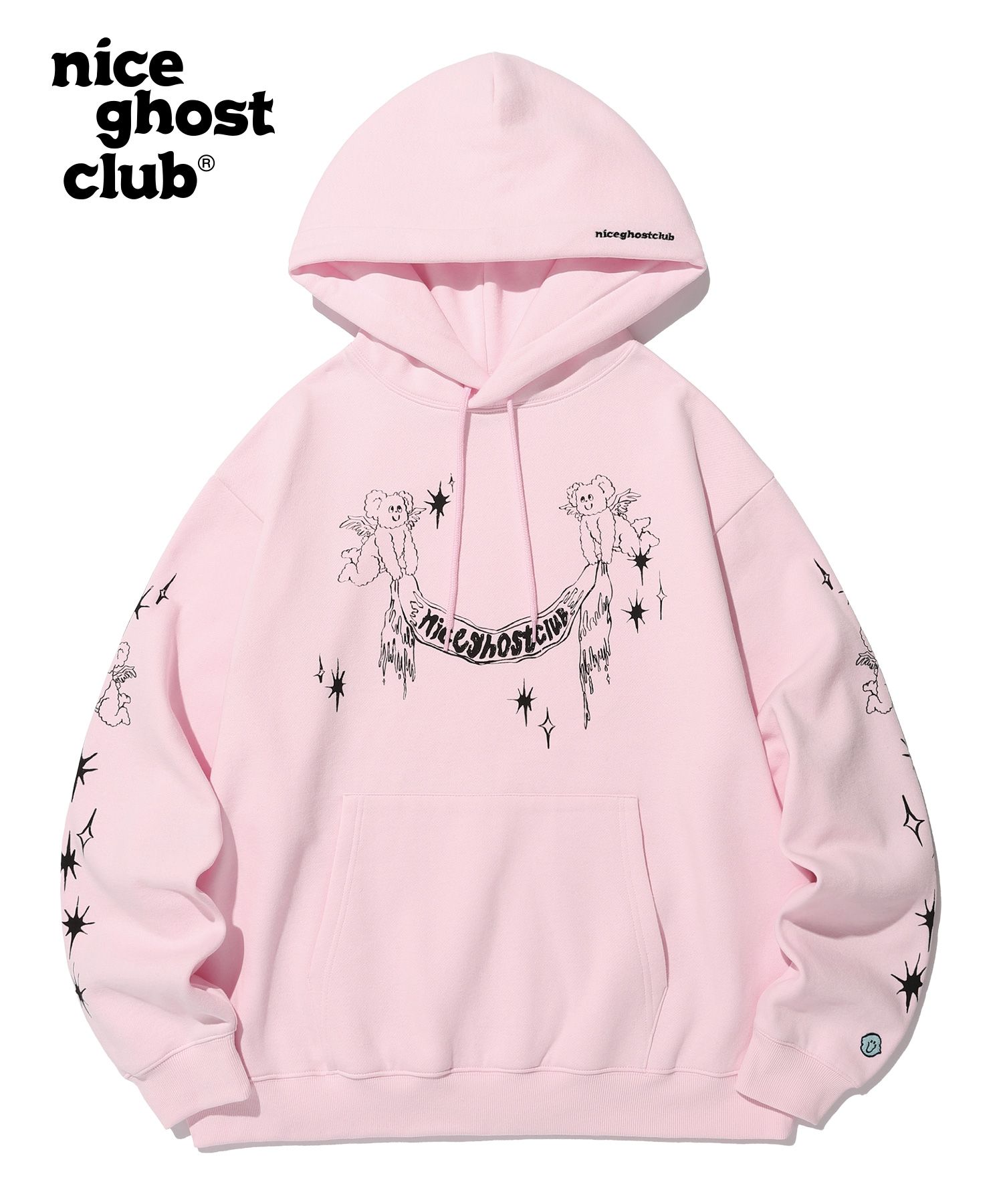 MUSINSA | NICE GHOST CLUB HEAVENLY BEAR ANGEL HOODIE_LIGHT