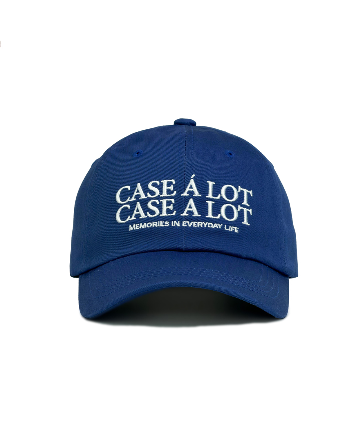 케이스어랏(CASE A LOT) Slogon logo ball cap - Blue