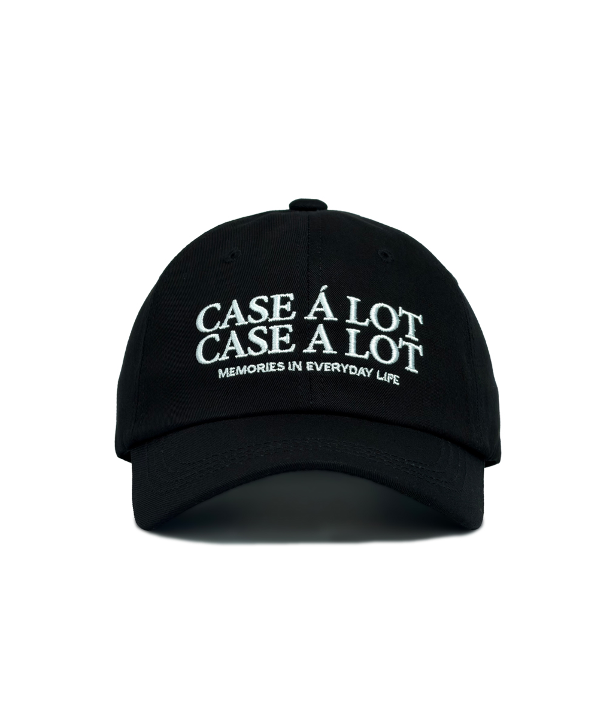 케이스어랏(CASE A LOT) Slogon logo ball cap - black