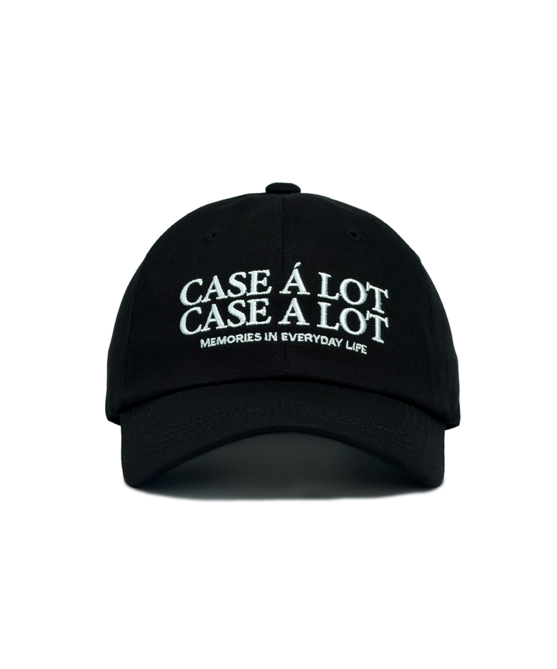 Slogon logo ball cap - black