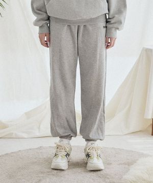 조거 로고 팬츠 (멜란그레이)