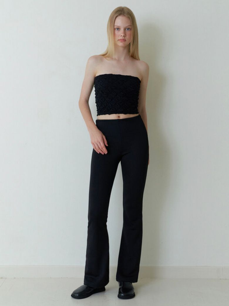 slim boots cut banding pants