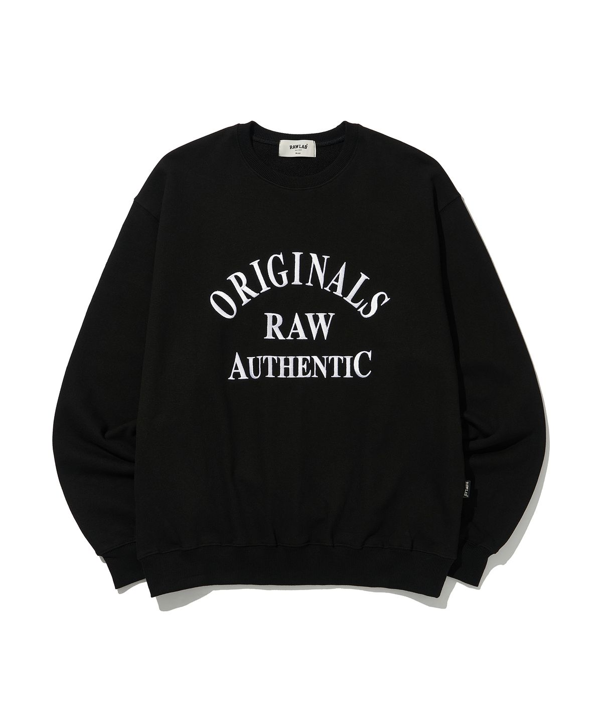 로우랩(RAW LAB) ORIGINALS 엠브로이더리 크루넥 (블랙)