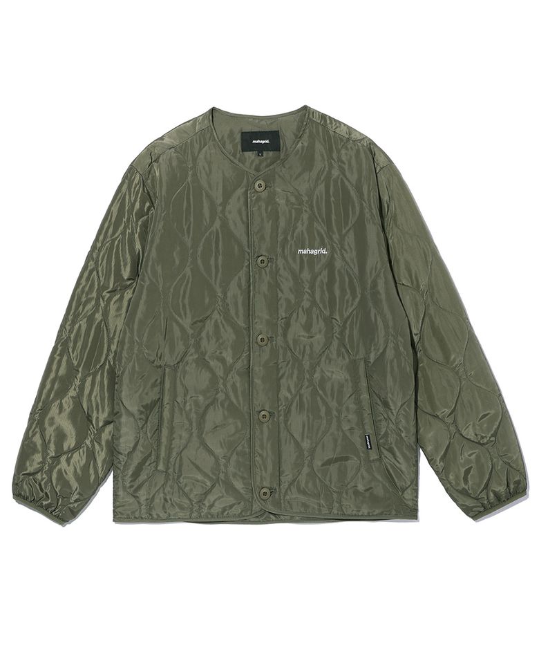 BASIC LOGO QUILTED JACKET KHAKI(MG2CWMB907A)