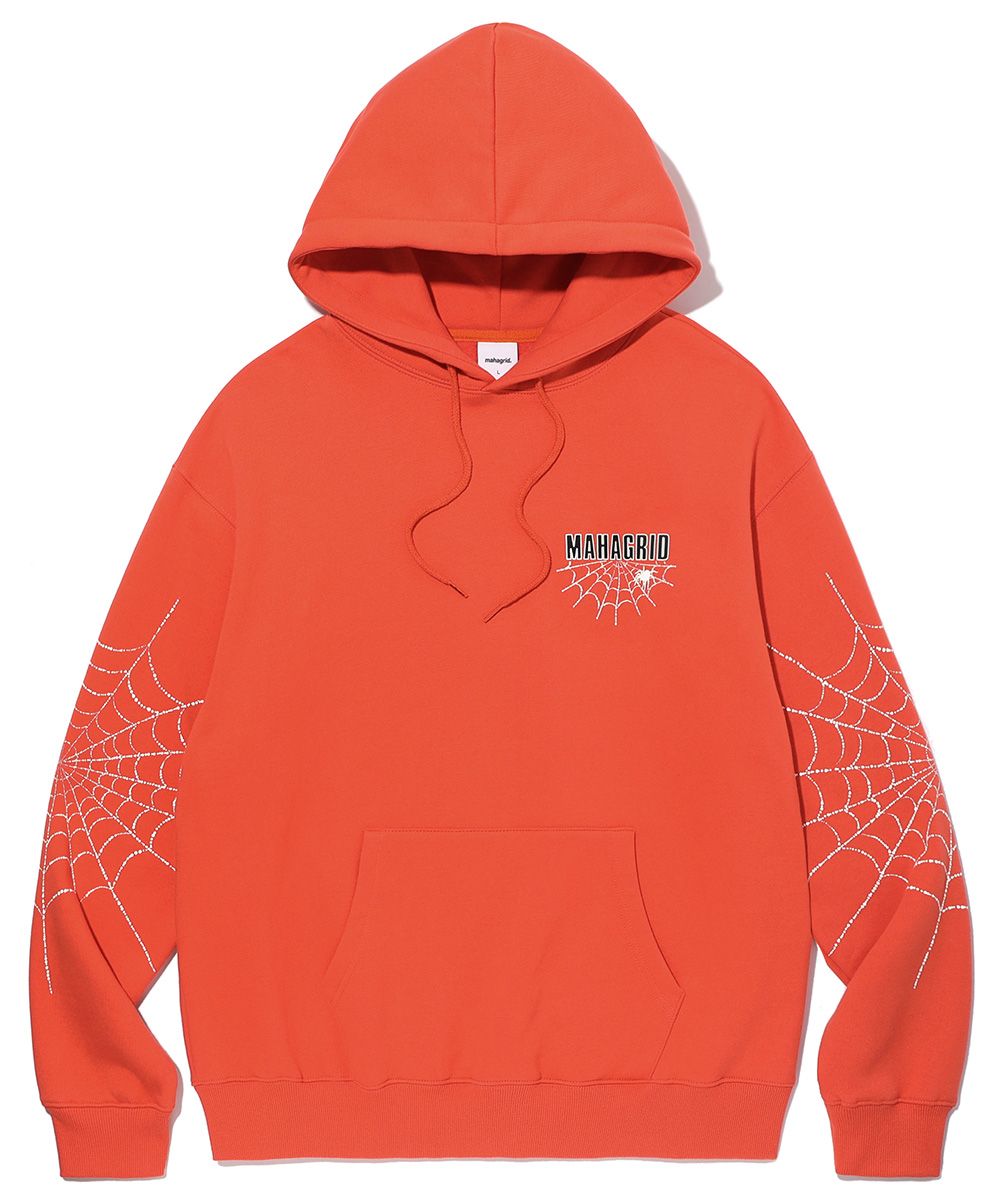 【mahagrid】22FW★ SPIDER WEB HOODIE MUSINSA | MAHAGRID SPIDER WEB HOODIE ORANGE(MG2CFMM416A)