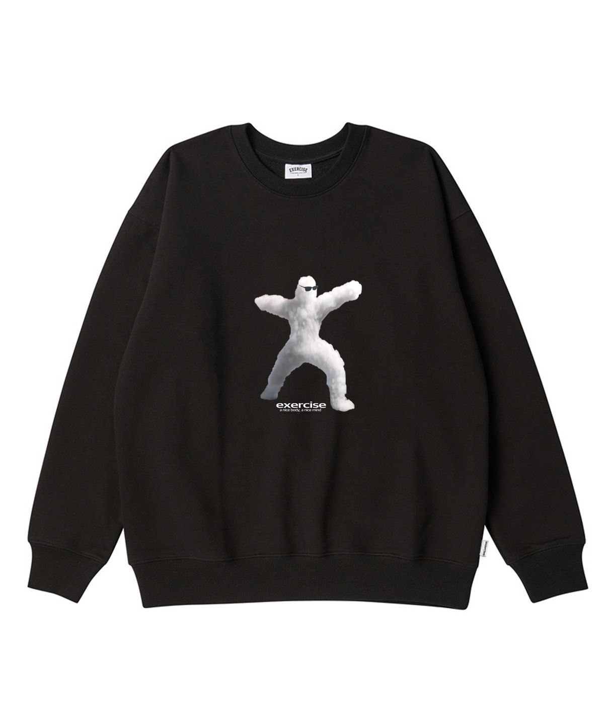 엑서사이즈(EXERCISE) ATHLETIC CLOUD SWEATSHIRT_BLACK