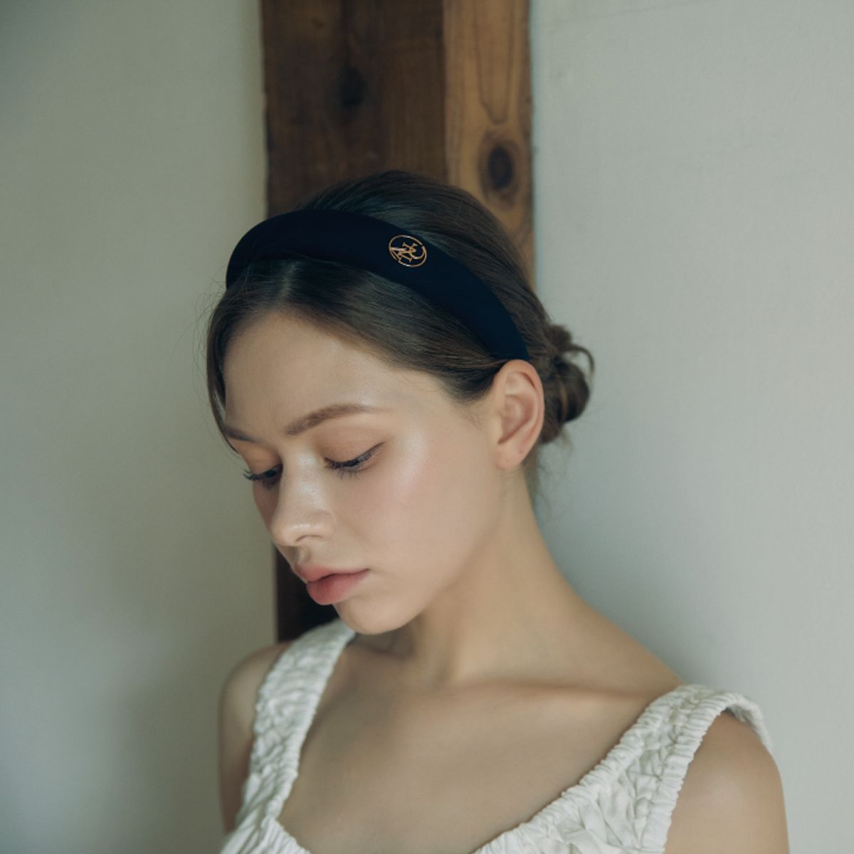 아노에틱(ANOETIC) Volume satin hairband BLACK