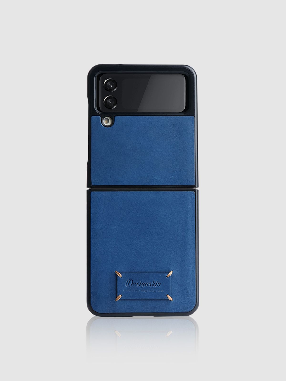 디자인스킨(DESIGNSKIN) 갤럭시Z플립4 피닉스 프로 프리미엄 레더 케이스-코발트 블루