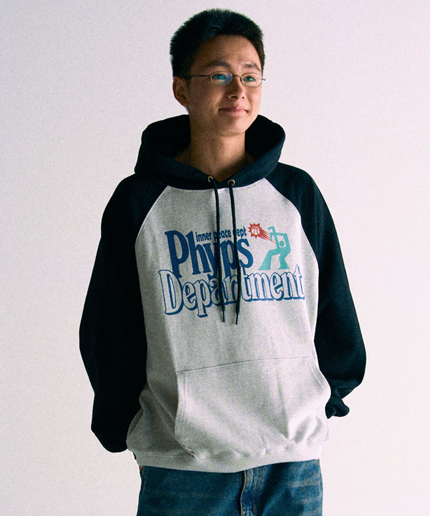 (G)I-DLE 着用☆関税込☆PHYPS★BASKETBALL SHOT RAGLAN HOODIE MUSINSA | PHYPS BASKETBALL SHOT RAGLAN HOODIE_GRAY / BLACK