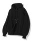 투웨이 에센셜 후드 집업-블랙