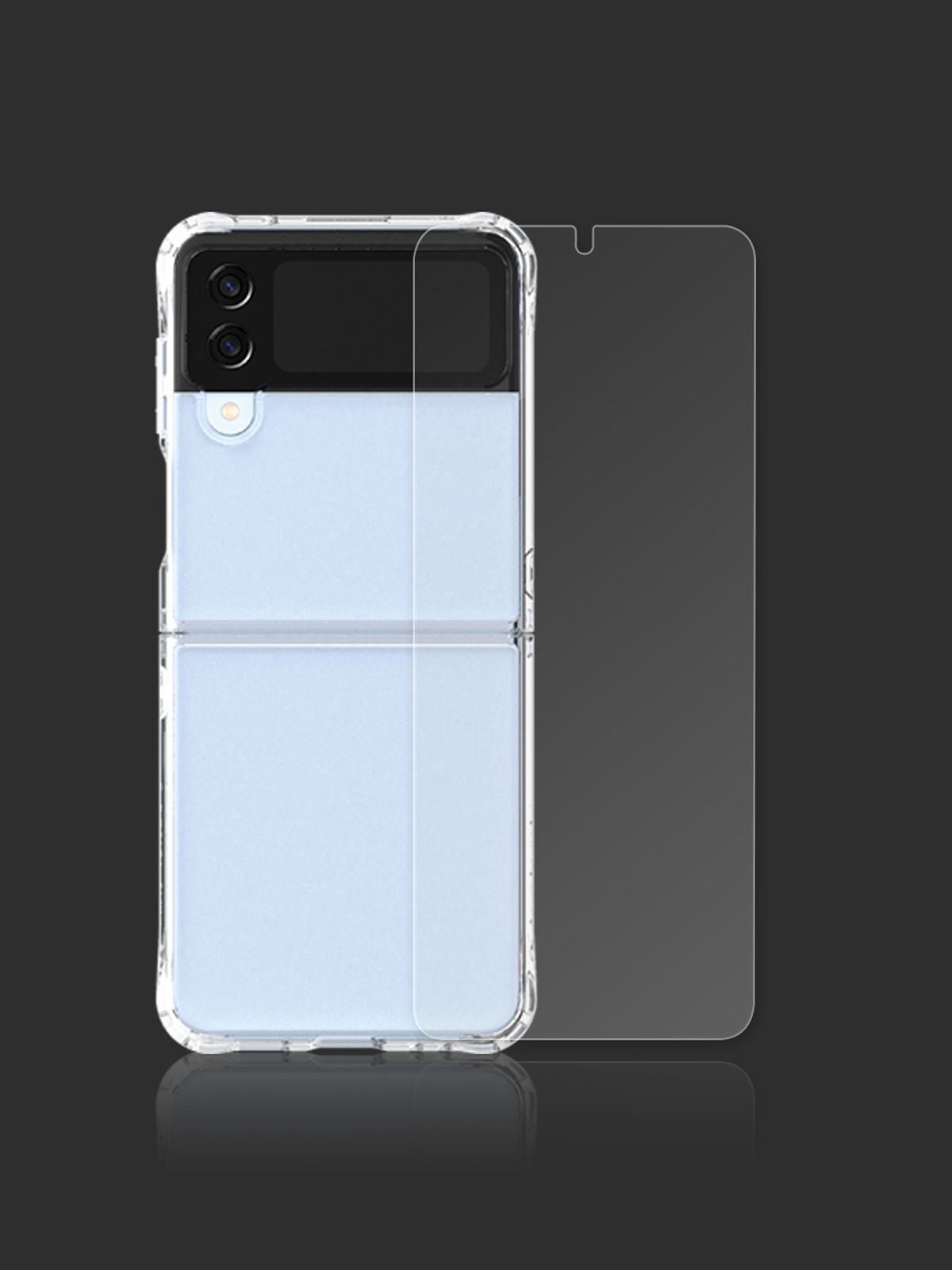 디자인스킨(DESIGNSKIN) [케이스+필름]갤럭시Z플립4 피닉스 프로 올클리어 올인원 세트