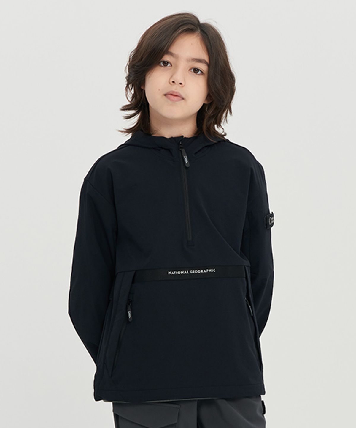 내셔널지오그래픽 키즈(NATIONAL GEOGRAPHIC KIDS) K223UFT820 에센셜 베이직 아노락 점퍼 CARBON BLACK