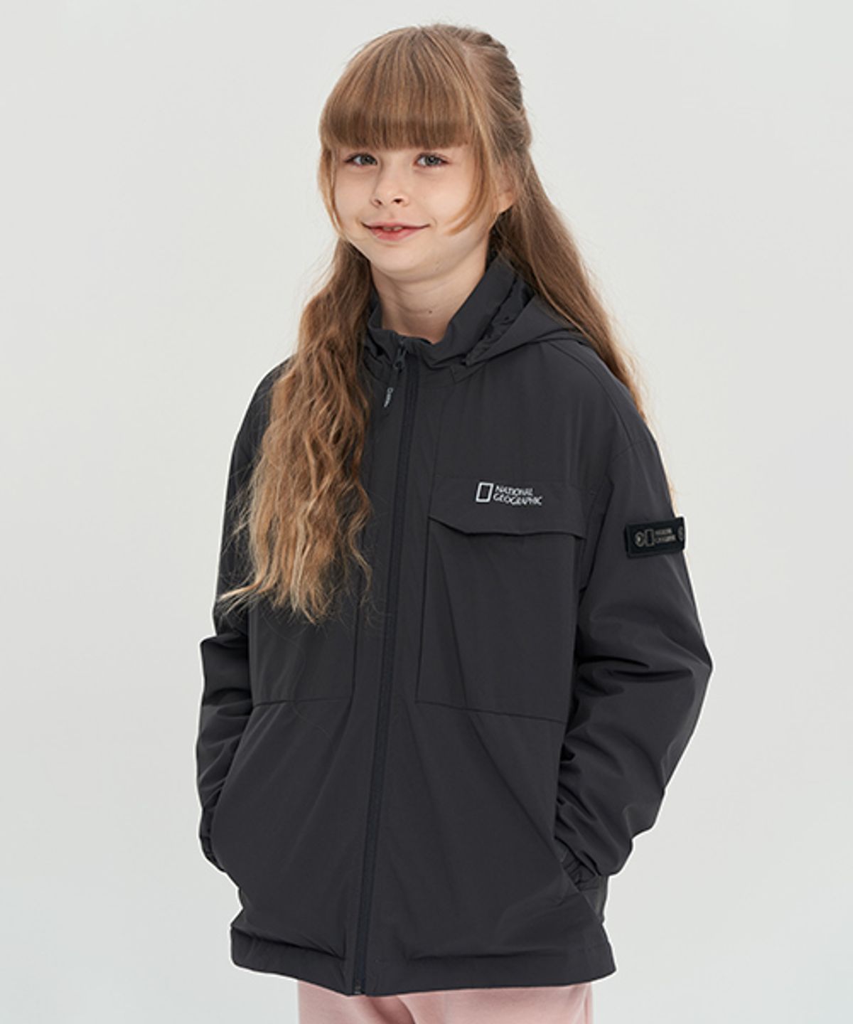 내셔널지오그래픽 키즈(NATIONAL GEOGRAPHIC KIDS) K223UJP810 에션셜 메쉬 점퍼 C GREY