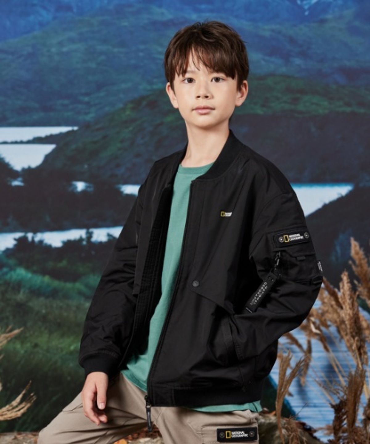 내셔널지오그래픽 키즈(NATIONAL GEOGRAPHIC KIDS) K223UJP920 어드벤처 항공 점퍼 CARBON BLACK