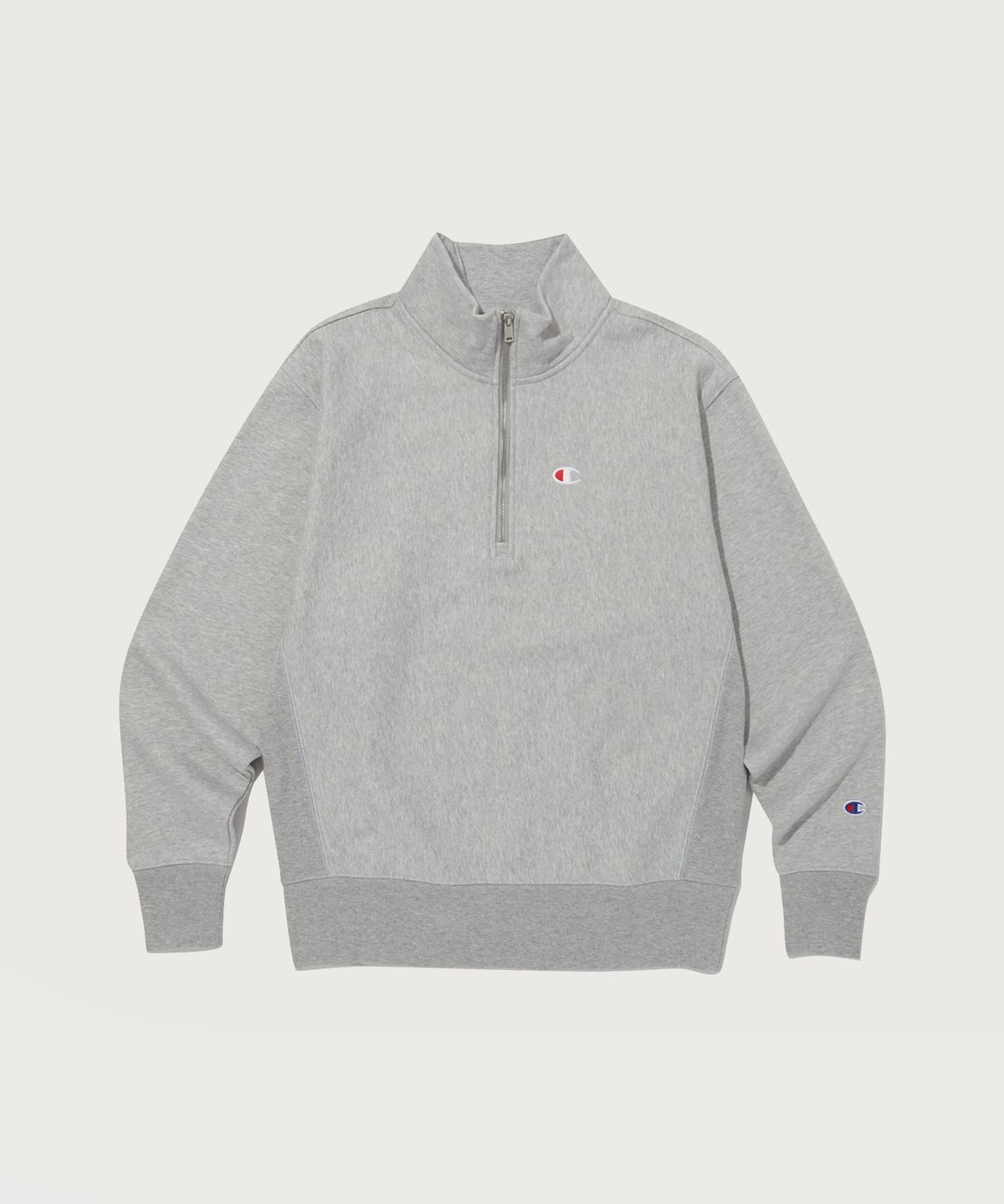 챔피온(CHAMPION) 리버스위브 120 하프 집업 풀오버 Normal Grey
