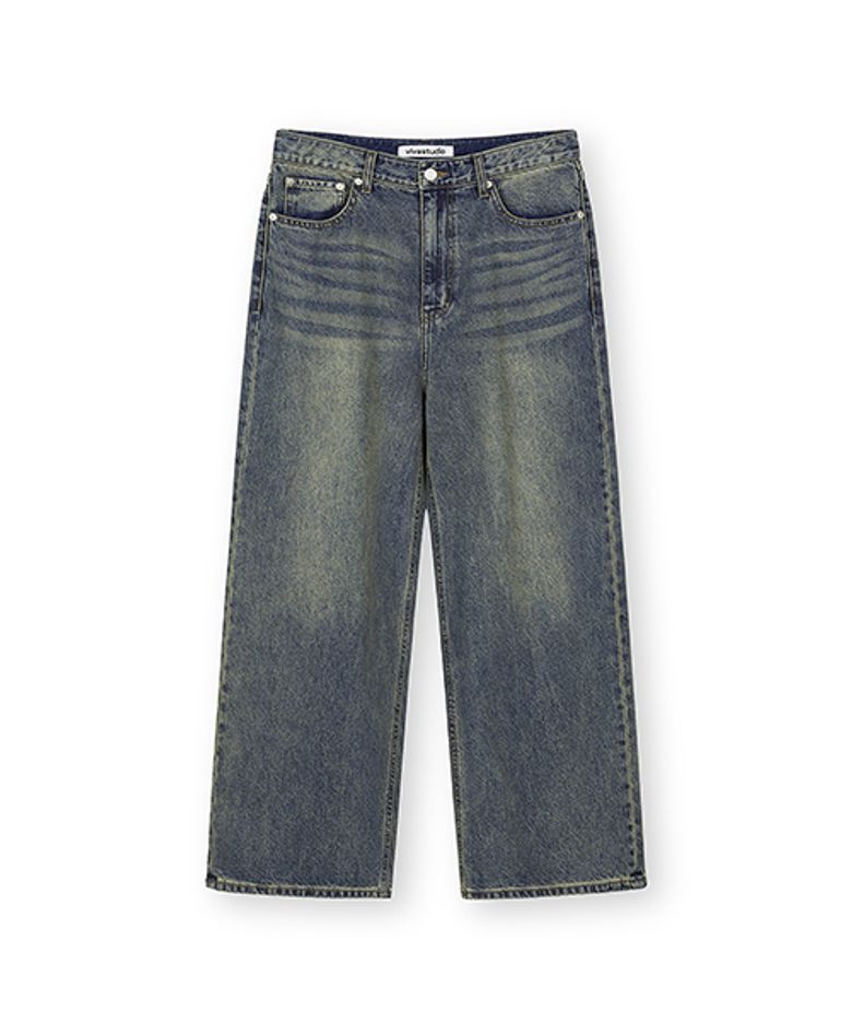 WIDE DENIM PANTS [BLUE]